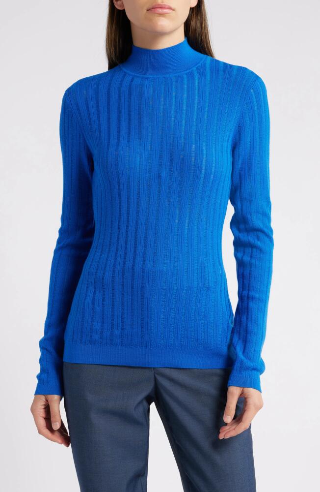 BOSS Fatirami Virgin Wool Rib Sweater in Sonic Blue Cover