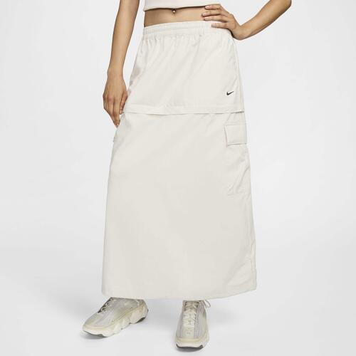 Nike Womens Nike NSW Essentials Woven MR Cargo MDI Skirt - Womens Lt Orewood Brown/Black L Cover