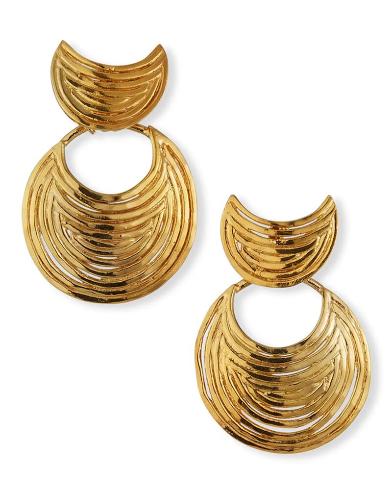 Gas Bijoux Mini Luna Wave Drop Earrings, Gold Cover