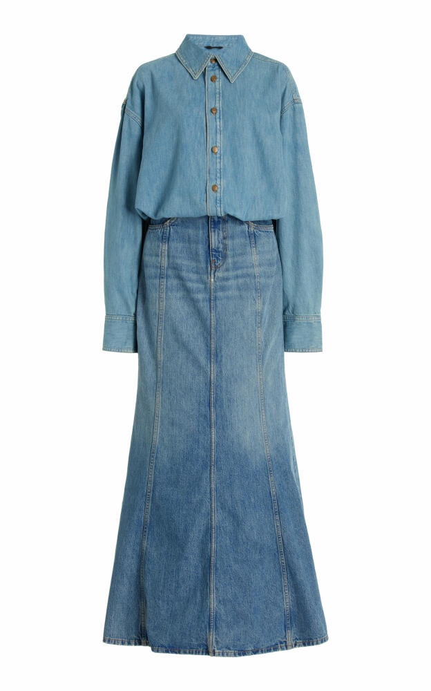 HAIKURE - Jos Denim Maxi Shirt Dress - Blue Cover