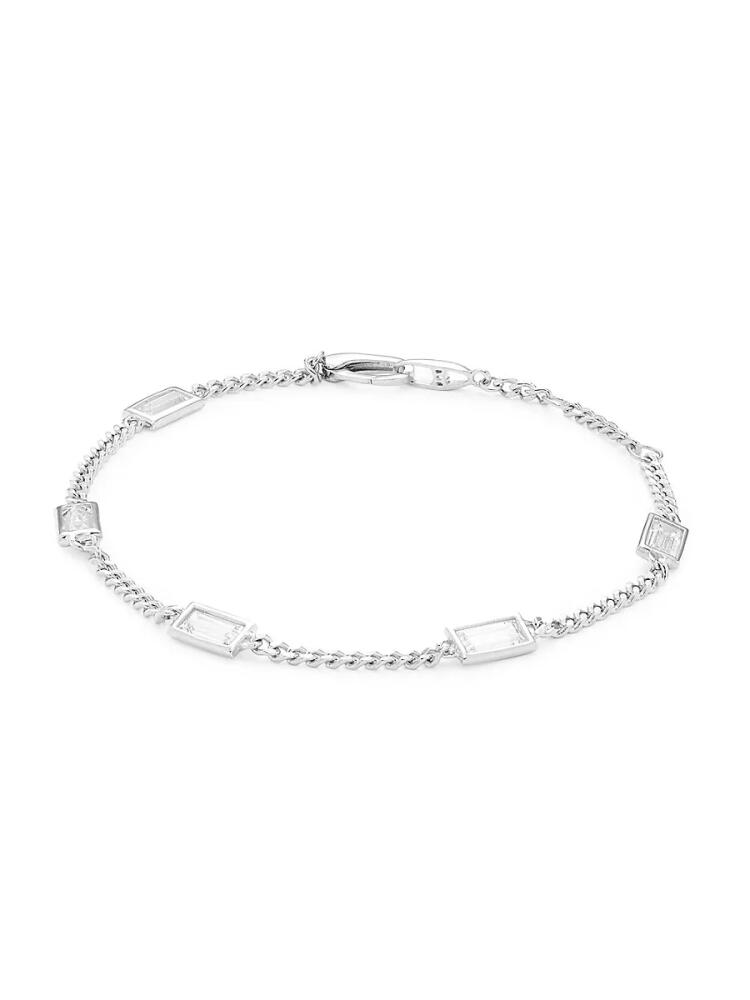 Adriana Orsini Women's Rhodium Plated Sterling Silver & Cubic Zirconia Chain Bracelet Cover