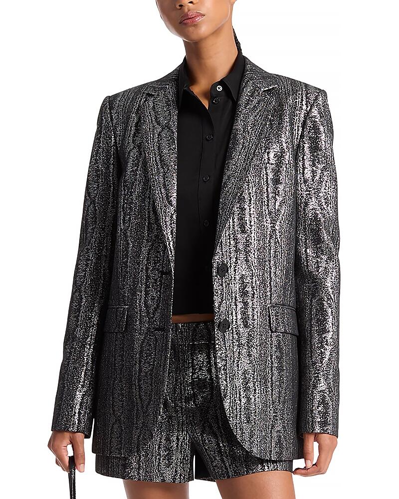 Michael Kors Metallic Print Blazer Cover