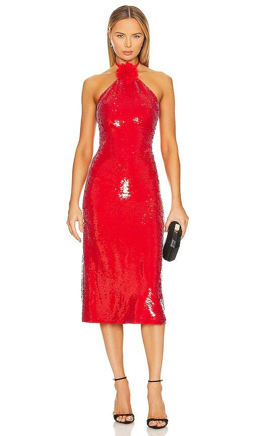 Le Superbe Kaia Botanica Sequin Dress in Red Cover