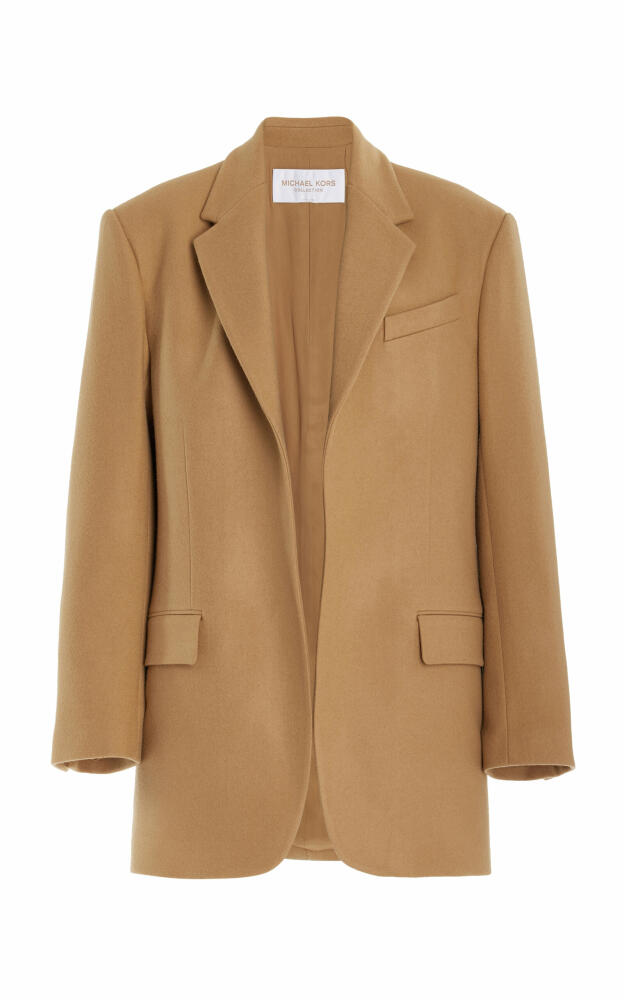 Michael Kors Collection - Oversized Wool Wrap Blazer - Brown Cover