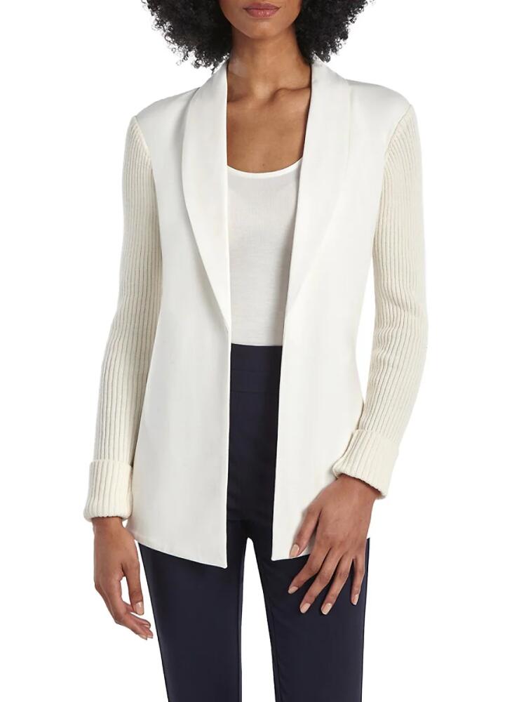 Capsule 121 Women's The Columbia Knit Sleeve Blazer - Ivory Cover