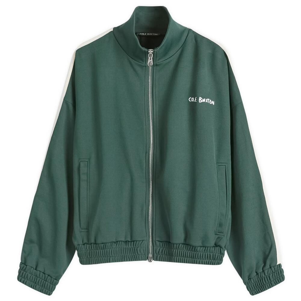 Cole Buxton Men's Crochet Stripe Track Jacket in Forest Green Cover