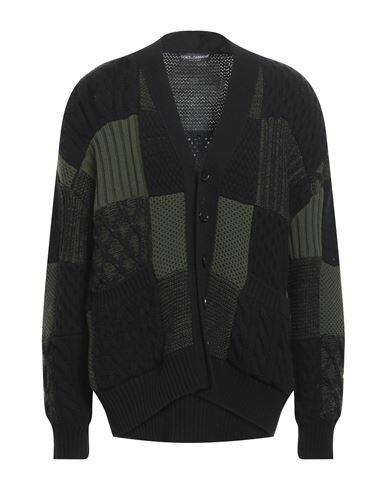 Dolce & gabbana Man Cardigan Black Virgin Wool Cover