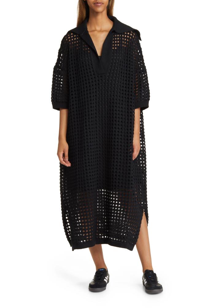 Dressed in Lala Be Bold Oversize Knit Dress in Black Cover