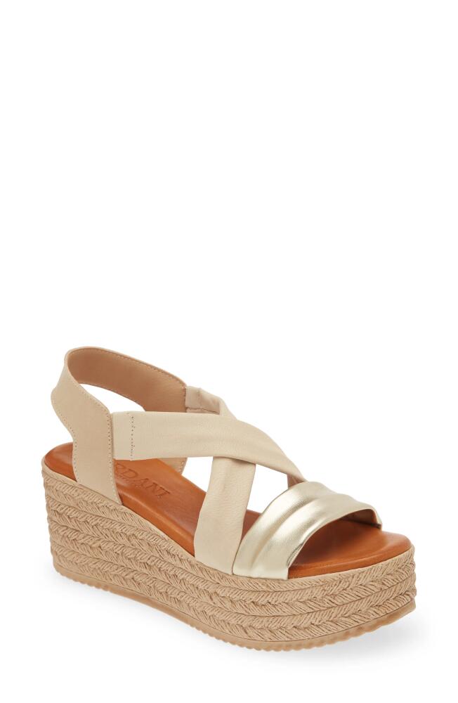 Cordani Brently Espadrille Platform Wedge Sandal in Natural Platino Cover