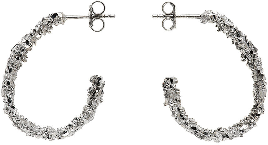 Veneda Carter Silver VC003 Medium Open Hoop Earrings Cover