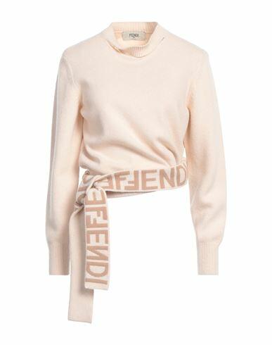 Fendi Woman Sweater Beige Wool, Cashmere, Polyamide, Elastane Cover