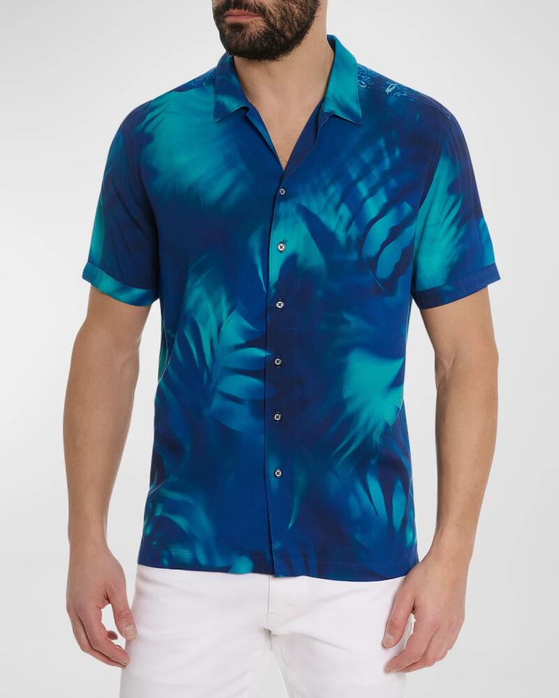 Robert Graham Men's Jabari Woven Short-Sleeve Shirt Cover