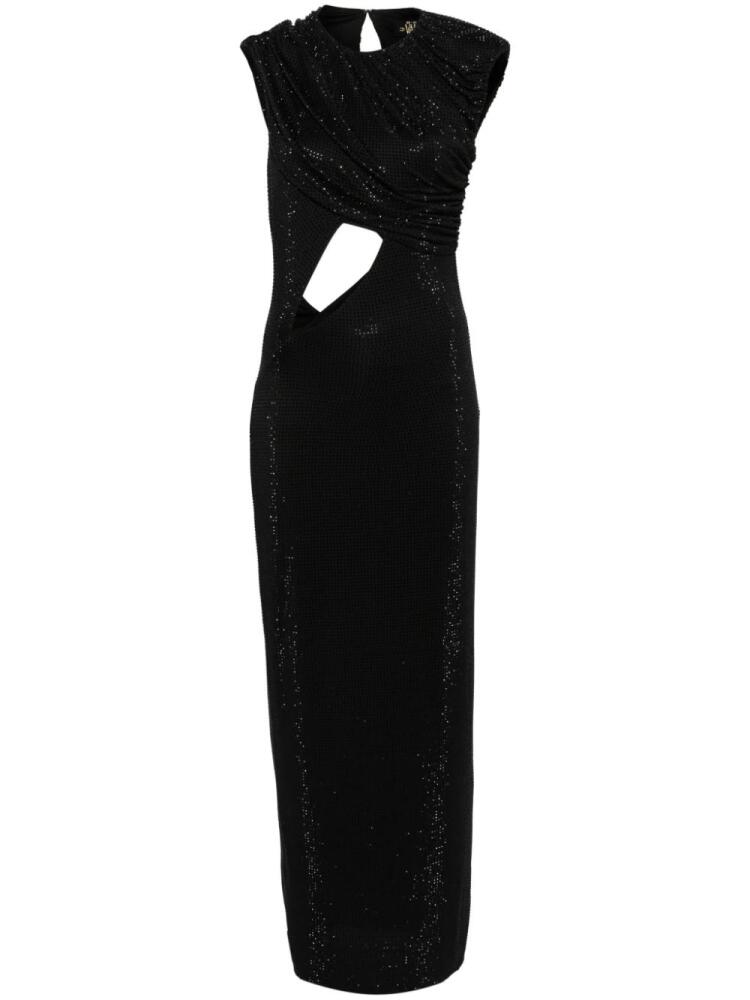 De La Vali Mousseline rhinestoned maxi dress - Black Cover