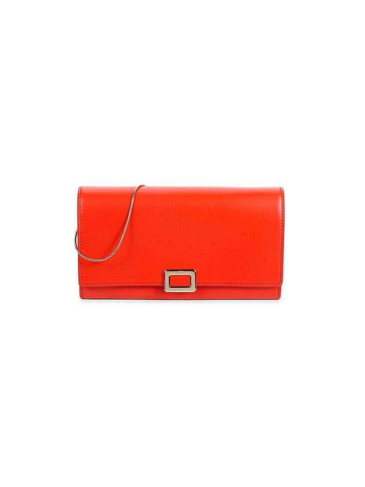 Roger Vivier Women's Mini Leather Wallet On Chain - Red Cover