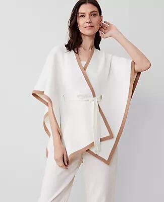 Ann Taylor Belted Wrap Poncho Cover