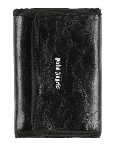 Palm Angels Man Wallet Black Soft Leather Cover