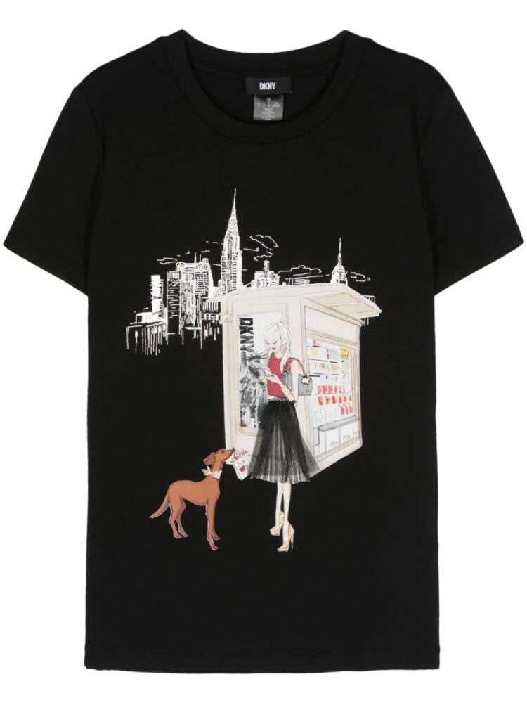 DKNY graphic-print T-shirt - Black Cover