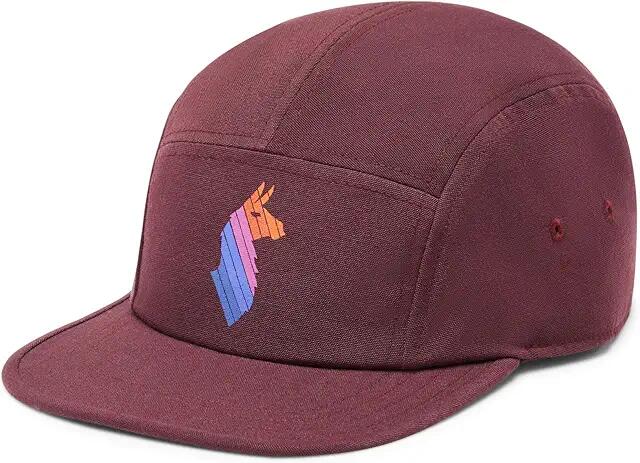 Cotopaxi Llama Stripes 5-Panel Hat (Wine) Caps Cover