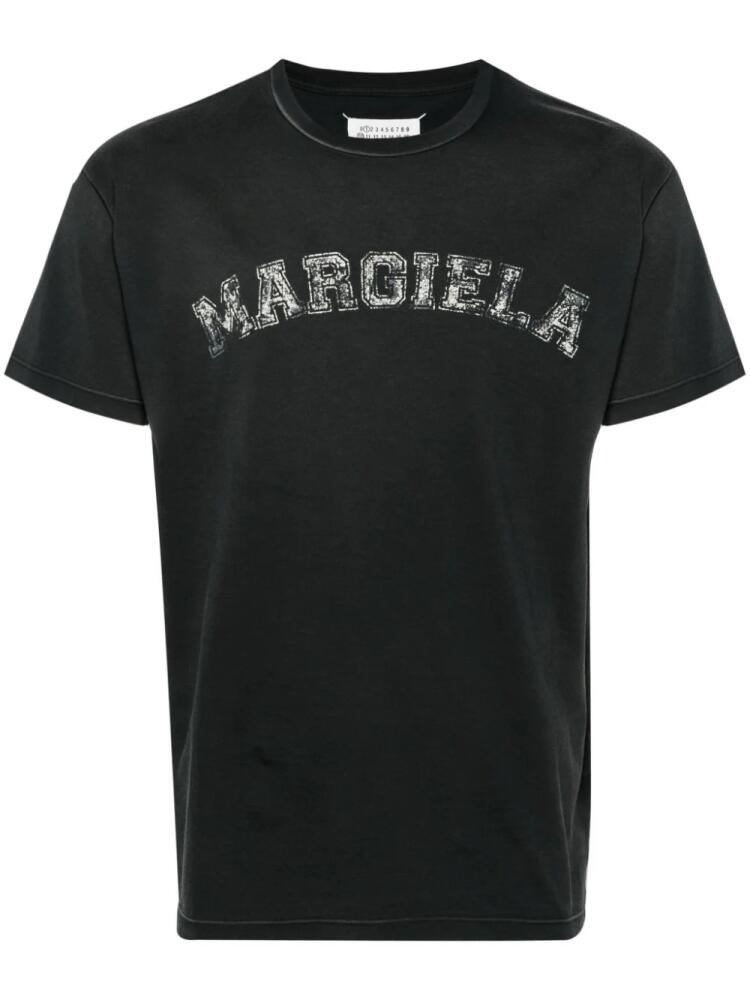 Maison Margiela logo-print cotton T-shirt - Black Cover