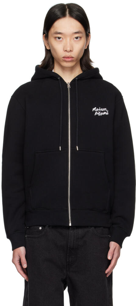 Maison Kitsuné Black Handwriting Hoodie Cover