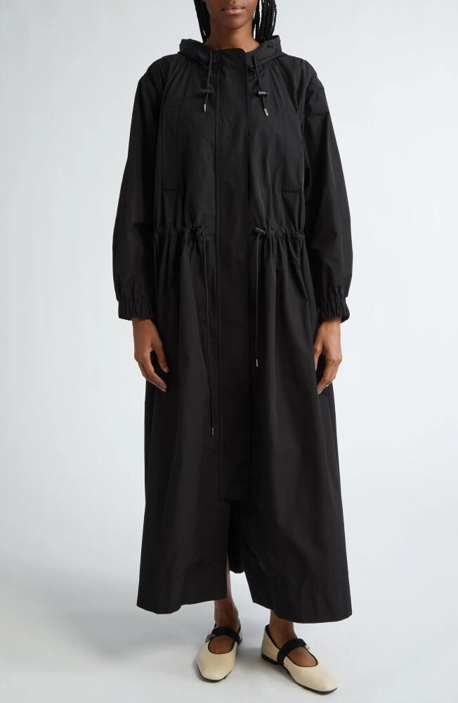 Molly Goddard Annie Hooded Longline Jacket in Black Cover