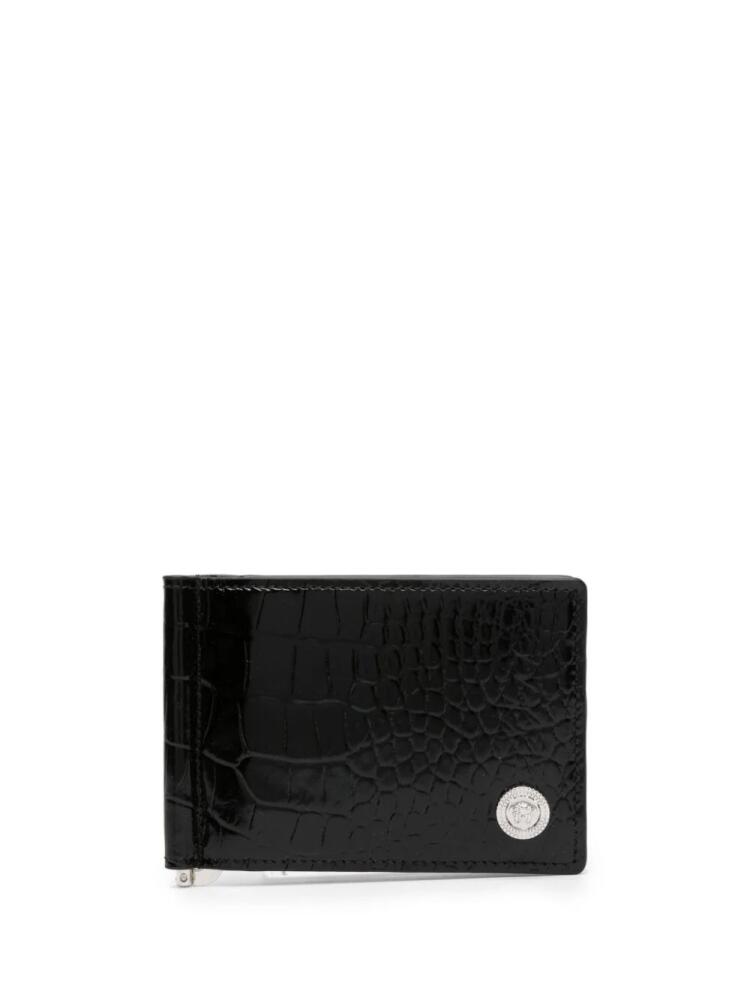 Versace Medusa-plaque leather bi-fold wallet - Black Cover