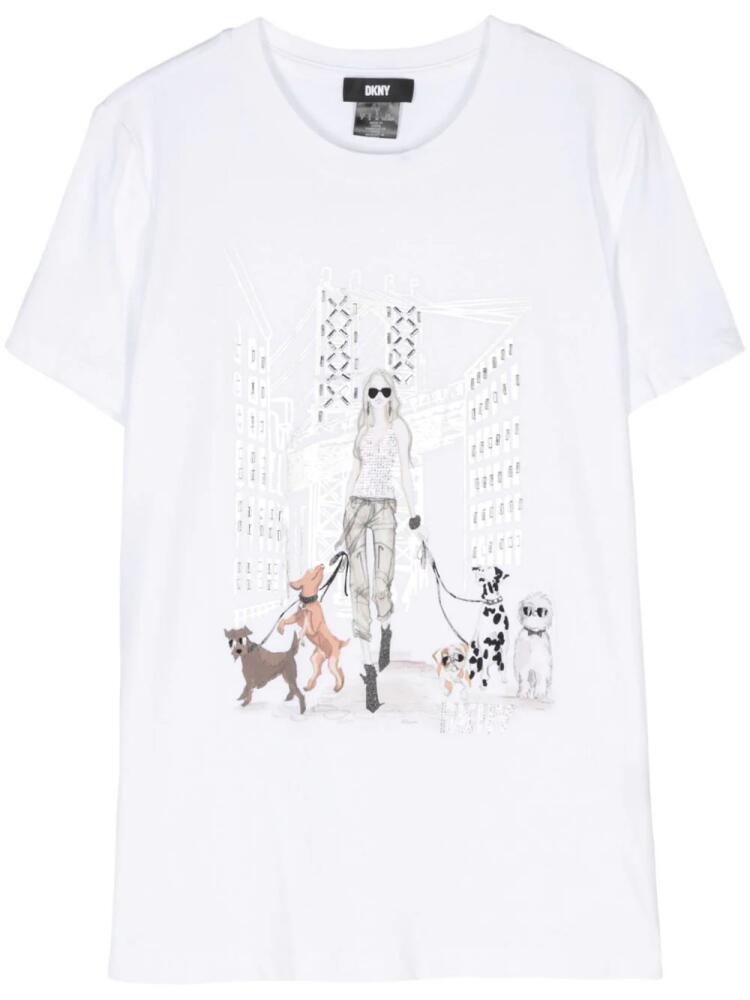 DKNY graphic-print T-shirt - White Cover