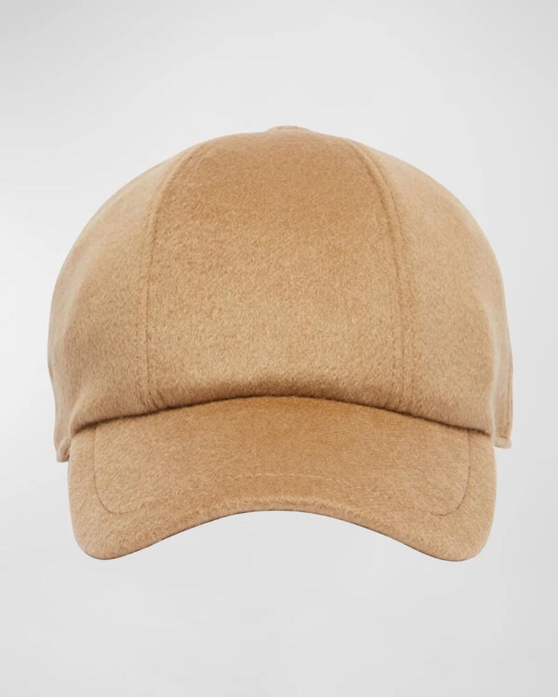 Max Mara Obliqua Cashmere & Leather Newsboy Cap Cover