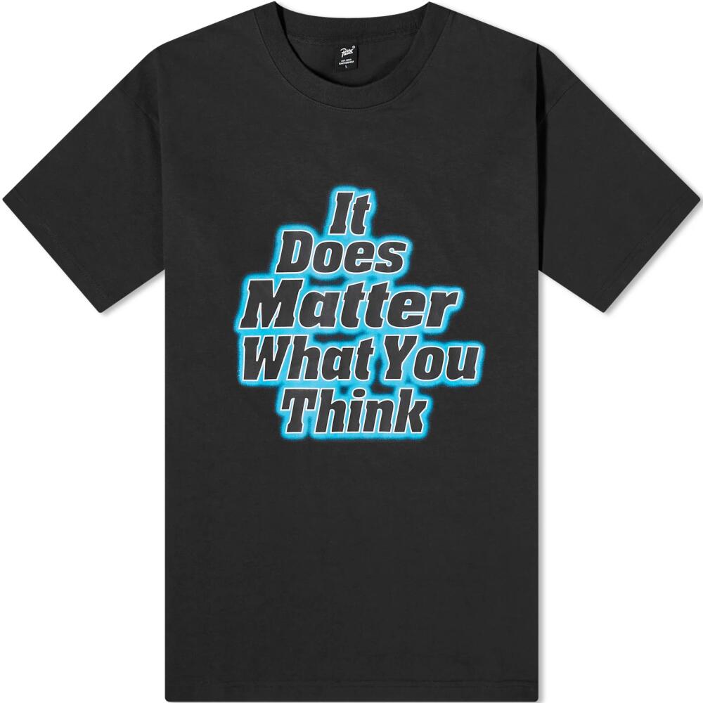 Patta Men's It Does Matter What You Think T-Shirt in Black Cover