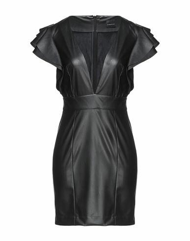 Marc Ellis Woman Mini dress Black Polyurethane, Polyester, Elastane Cover