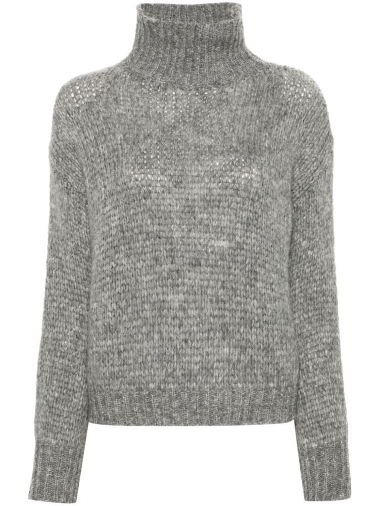 Nuur high-neck knitted jumper - Grey Cover