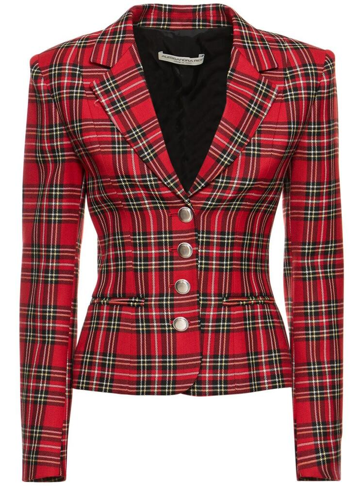 ALESSANDRA RICH Tartan Wool Jacket Cover