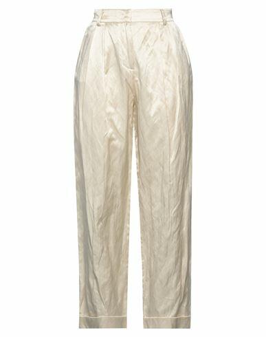 Manila Grace Woman Pants Ivory Cotton, Polyester, Metallic fiber Cover