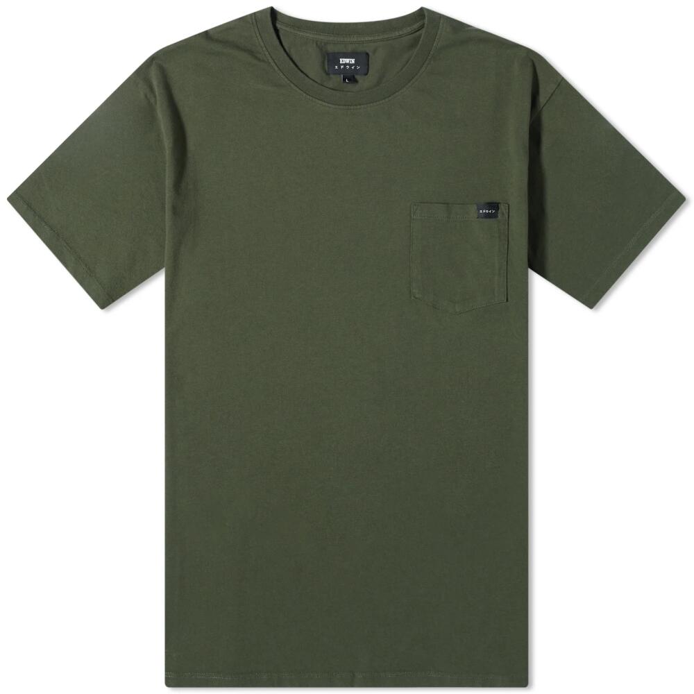 Edwin Men's Pocket T-Shirt in Kombu Green Cover