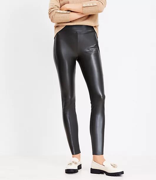 Loft Faux Leather Leggings Cover