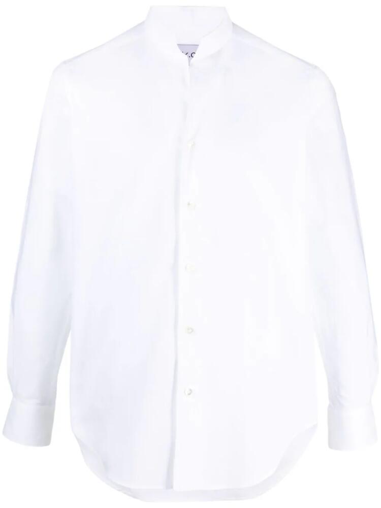 D4.0 spread-collar poplin shirt - White Cover