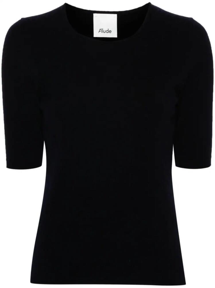 Allude crew-neck knitted top - Blue Cover