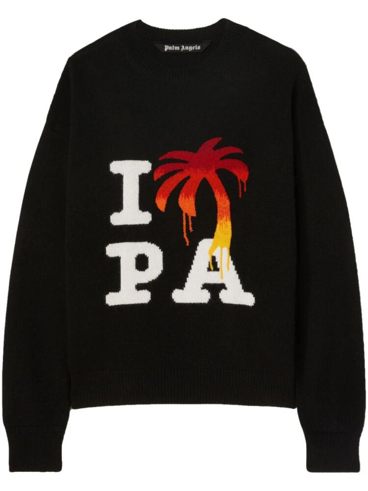 Palm Angels I Love PA knitted jumper - Black Cover