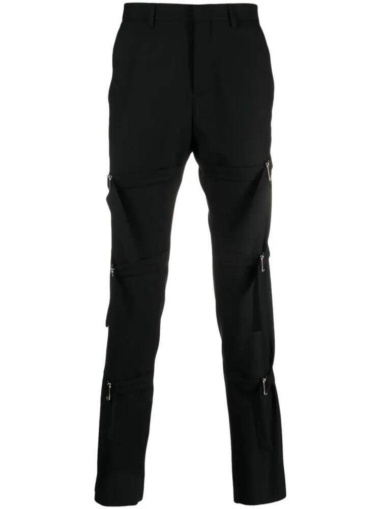 John Richmond Klifi buckled virgin-wool trousers - Black Cover