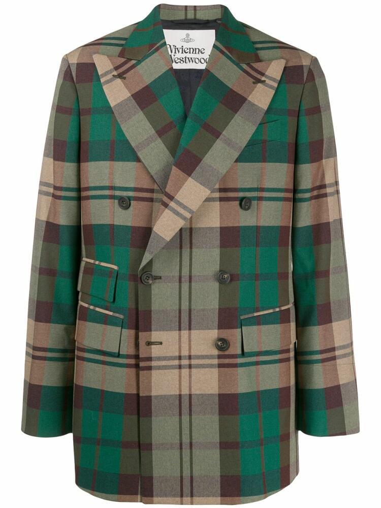 Vivienne Westwood tartan pattern blazer - Green Cover