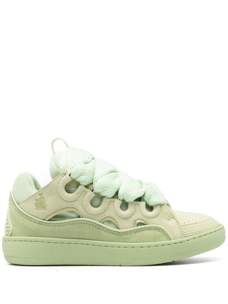 Lanvin Curb leather sneakers - Green Cover