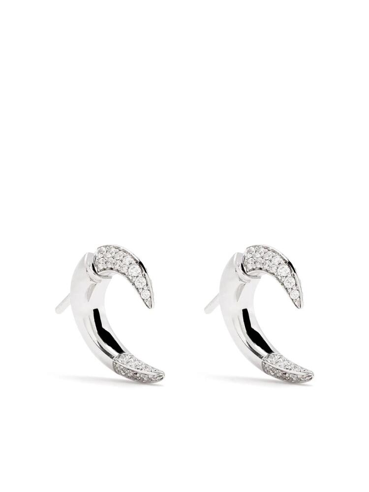 Shaun Leane 18kt white gold small Talon diamond earrings - Silver Cover