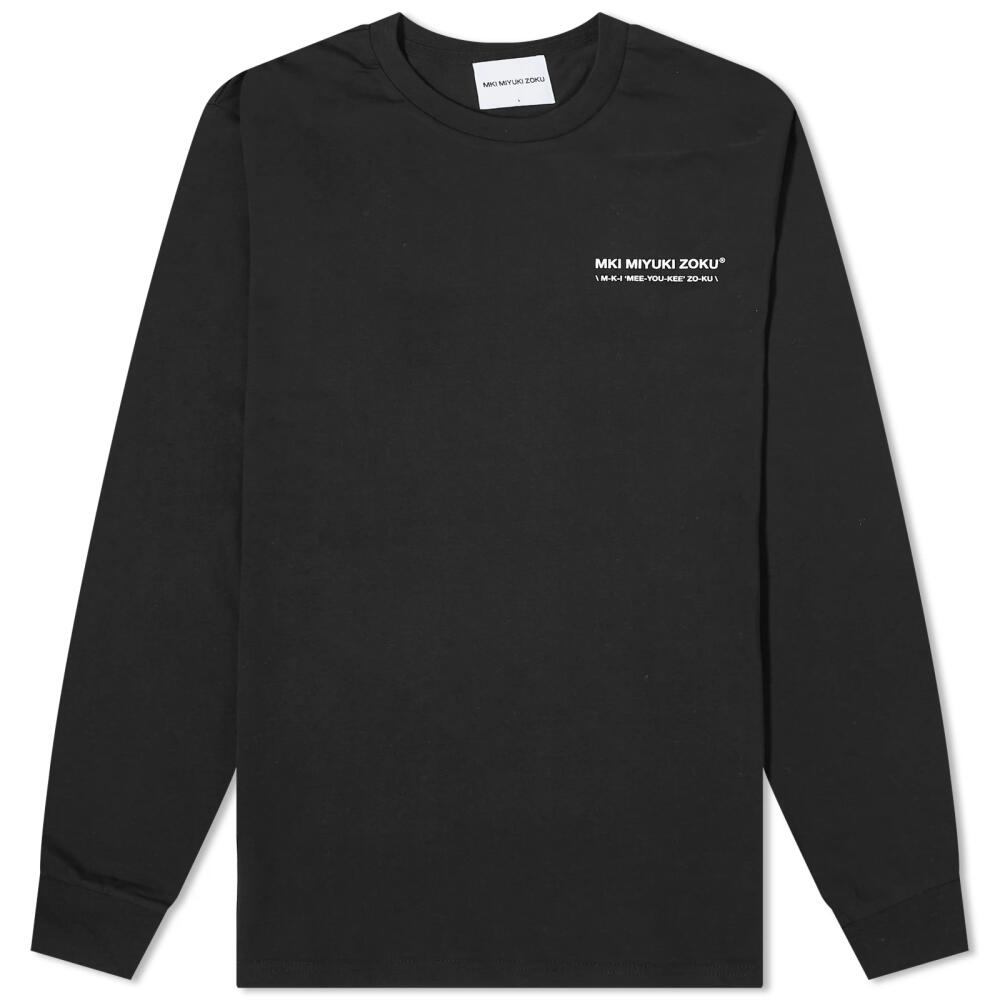 MKI Men's Long Sleeve Phonetic T-Shirt in Black Cover