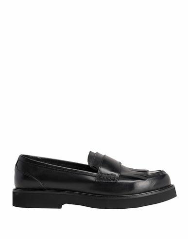 8 By Yoox Leather Fringe-detail Loafer Woman Loafers Black Calfskin Cover