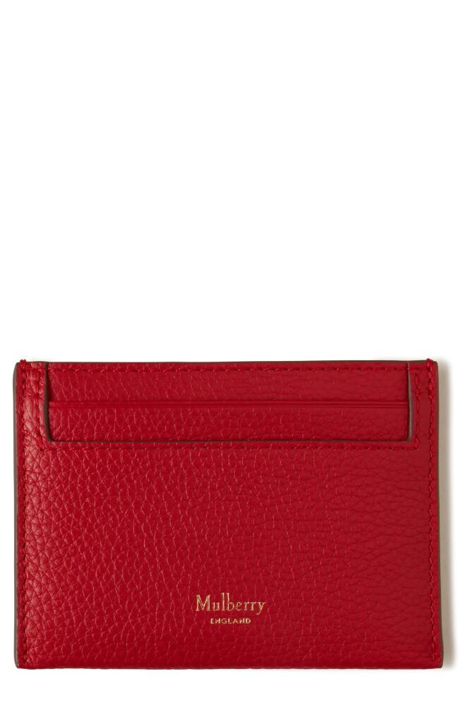 Mulberry Leather Card Case in Scarlet Red Cover