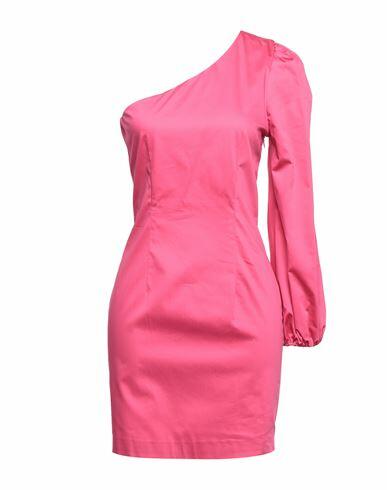 Twinset Woman Mini dress Fuchsia Cotton, Modal, Elastane Cover