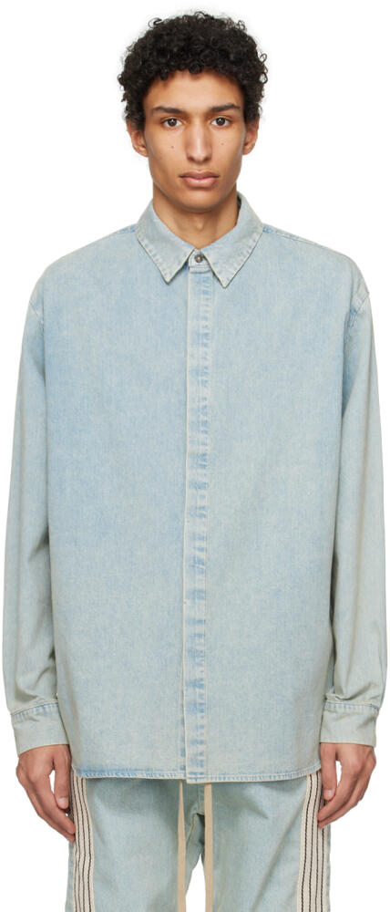 Fear of God Blue Faded Denim Shirt Cover