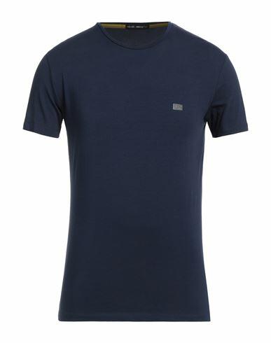 Yes Zee By Essenza Man T-shirt Midnight blue Cotton, Elastane Cover