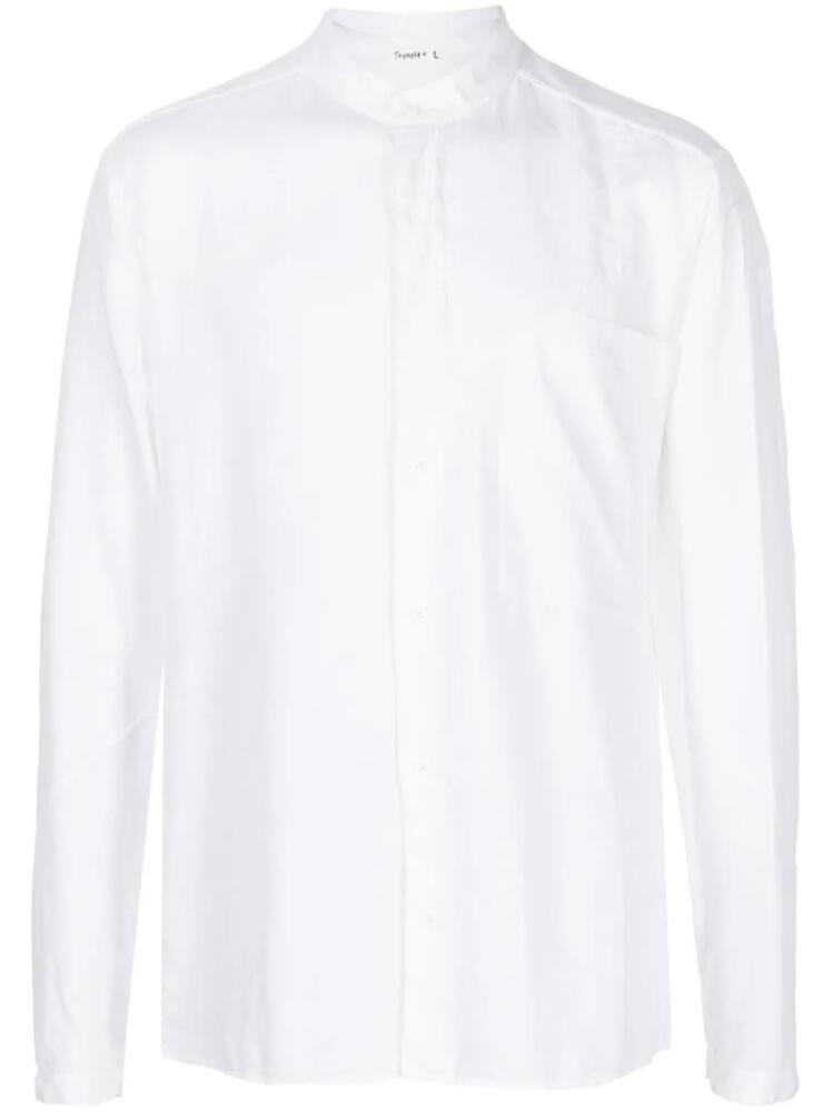 Transit band-collar panelled shirt - White Cover