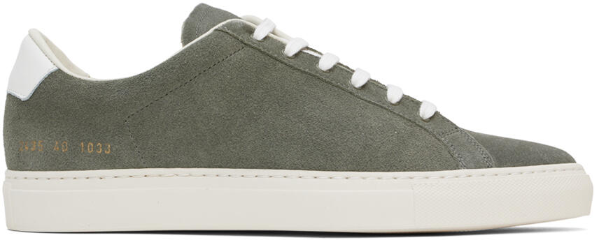 Common Projects Green Retro Suede Sneakers Cover